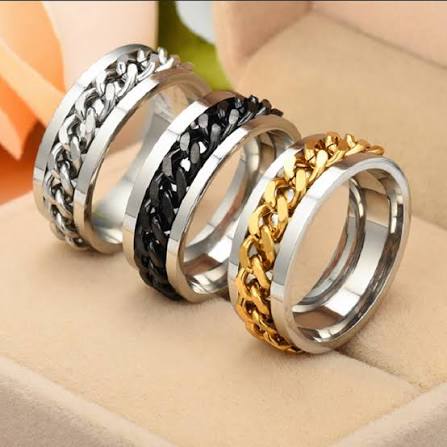 Stainless Steel Spinner Ring - Zavyra Jewels (7)