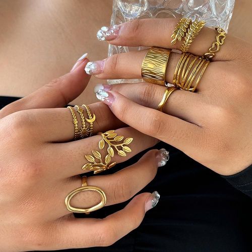 Golden Elegance Adjustable Ring Collection