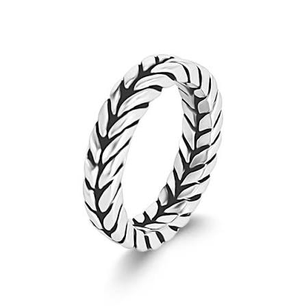 Elegant Braided 925 Silver Men's Ring - Zavyra Jewels