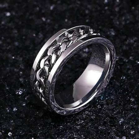 Stainless Steel Spinner Ring - Zavyra Jewels (4)