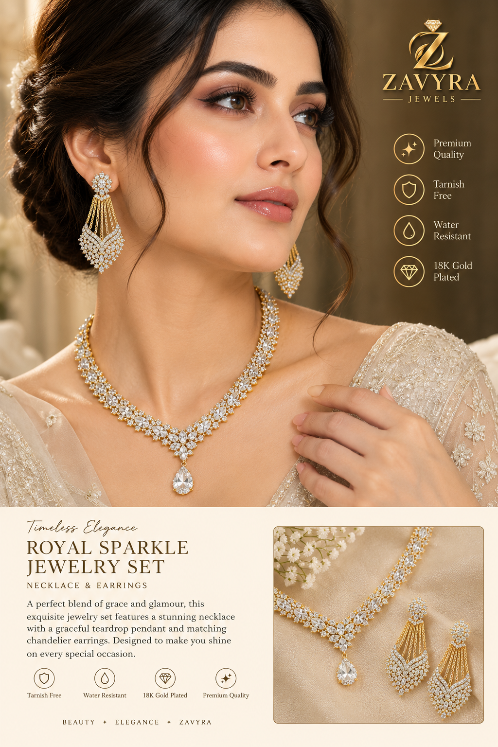 Royal Sparkle Jewelry Set - Zavyra Jewels