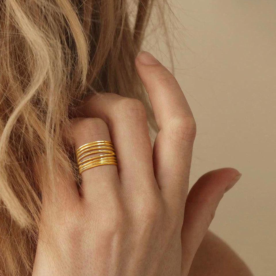 Multi-Layer Adjustable Ring - Zavyra Jewels