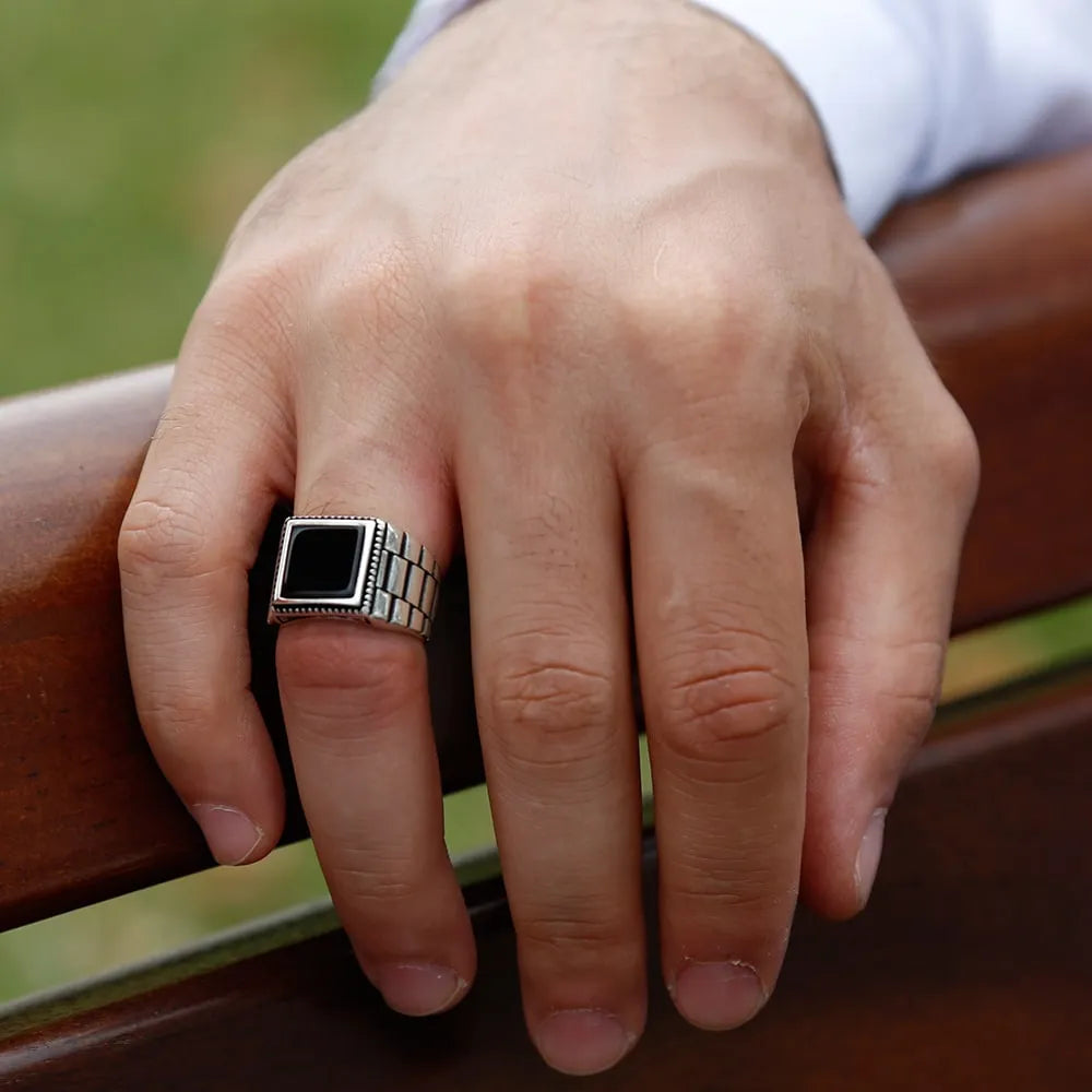 Royal Black Onyx Ring - Zavyra Jewels