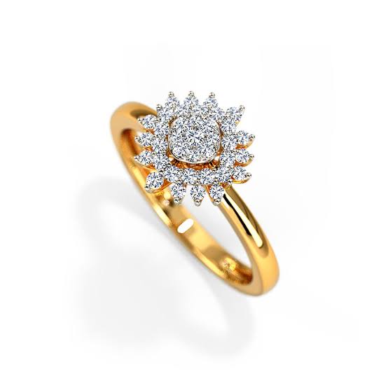 Rosette Cluster Ring Pendant Set - Zavyra Jewels