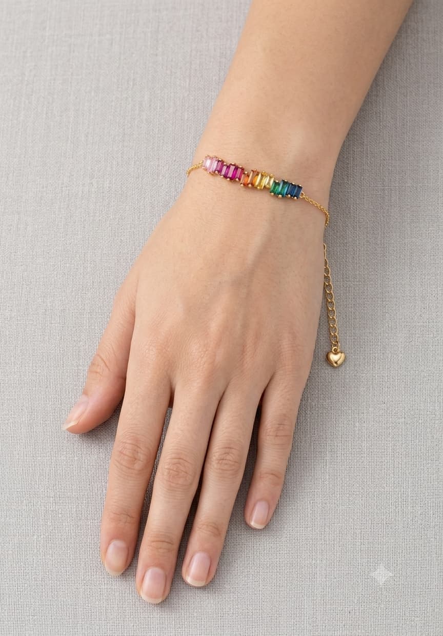 Rainbow Luxe Crystal Bracelet