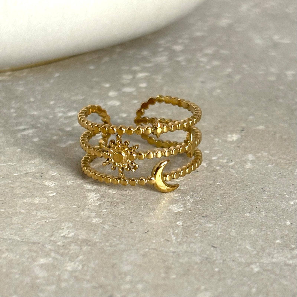 Celestial Charm Adjustable Ring - Zavyra Jewels (3)