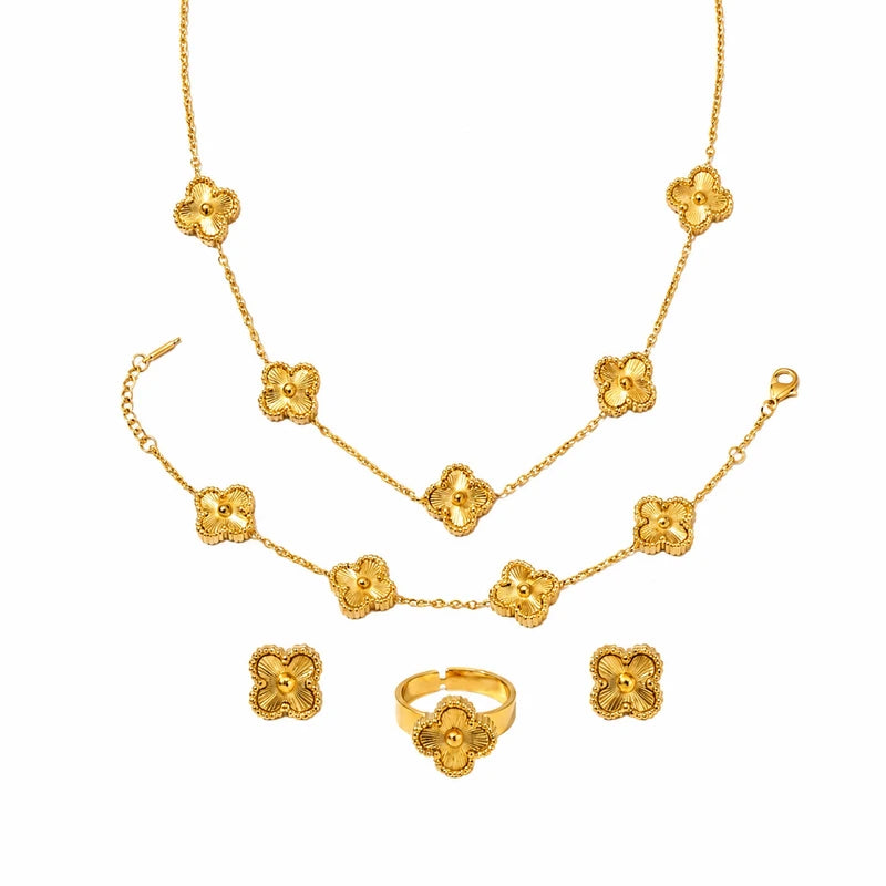 Clover Elegance Jewelry Set - Zavyra Jewels