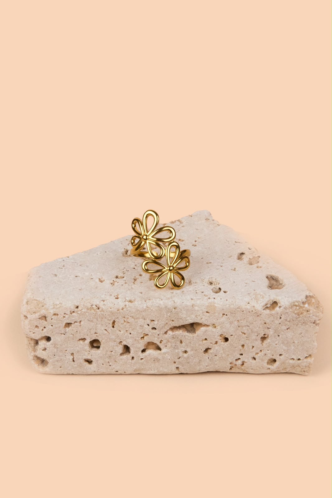 Double Bloom Floral Ring