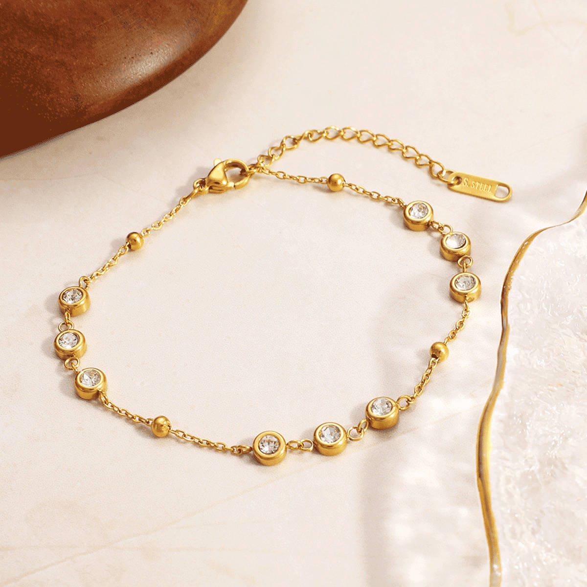 Celeste Crystal Bead Bracelet - Zavyra Jewels