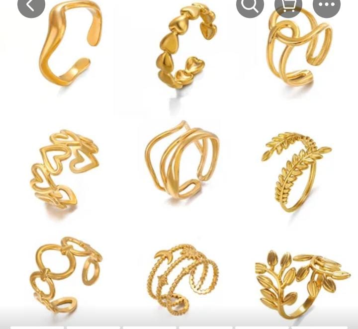 Golden Elegance Adjustable Ring Collection