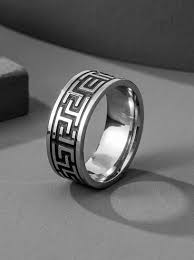 Greek Key Ring - Zavyra Jewels