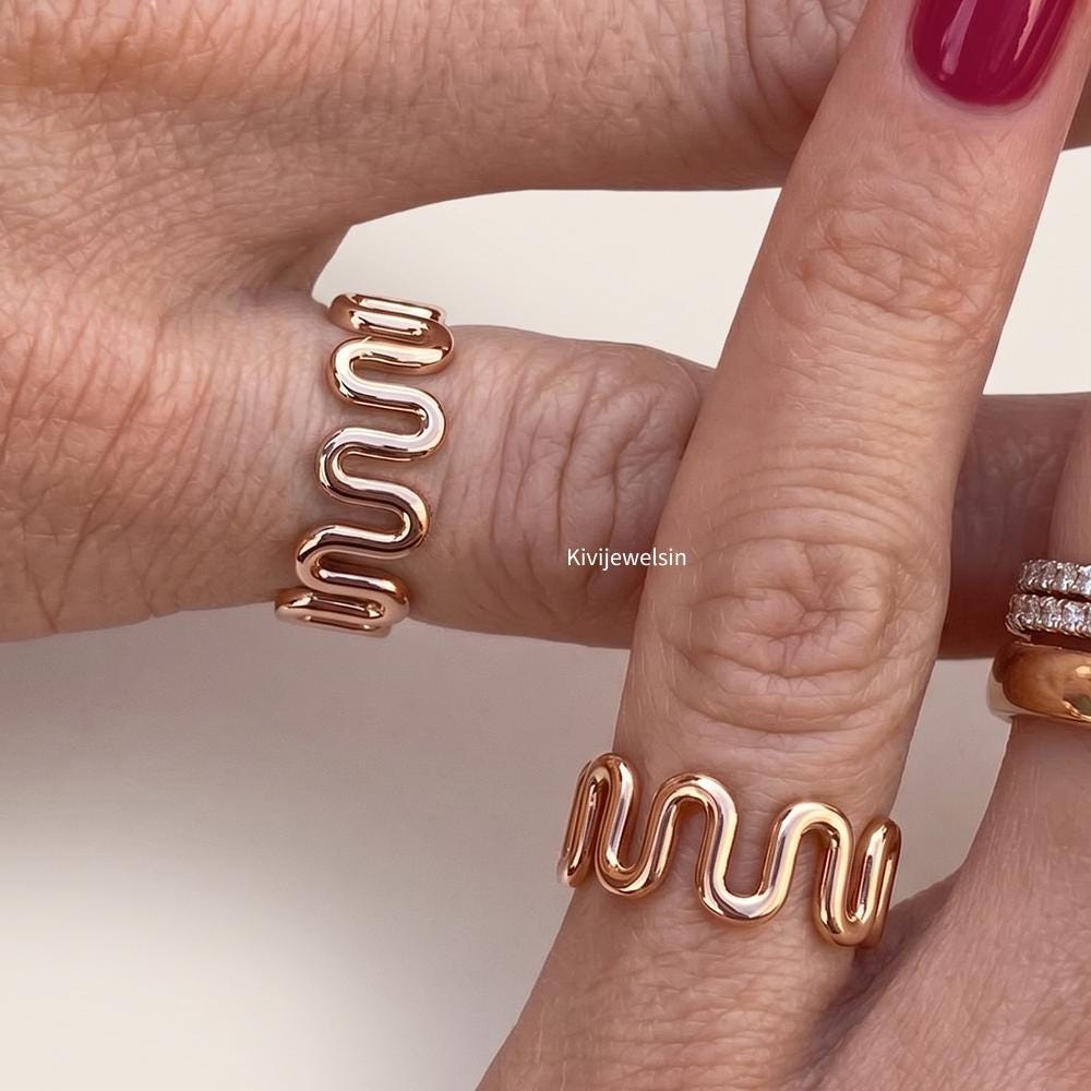 Golden Wave Ring