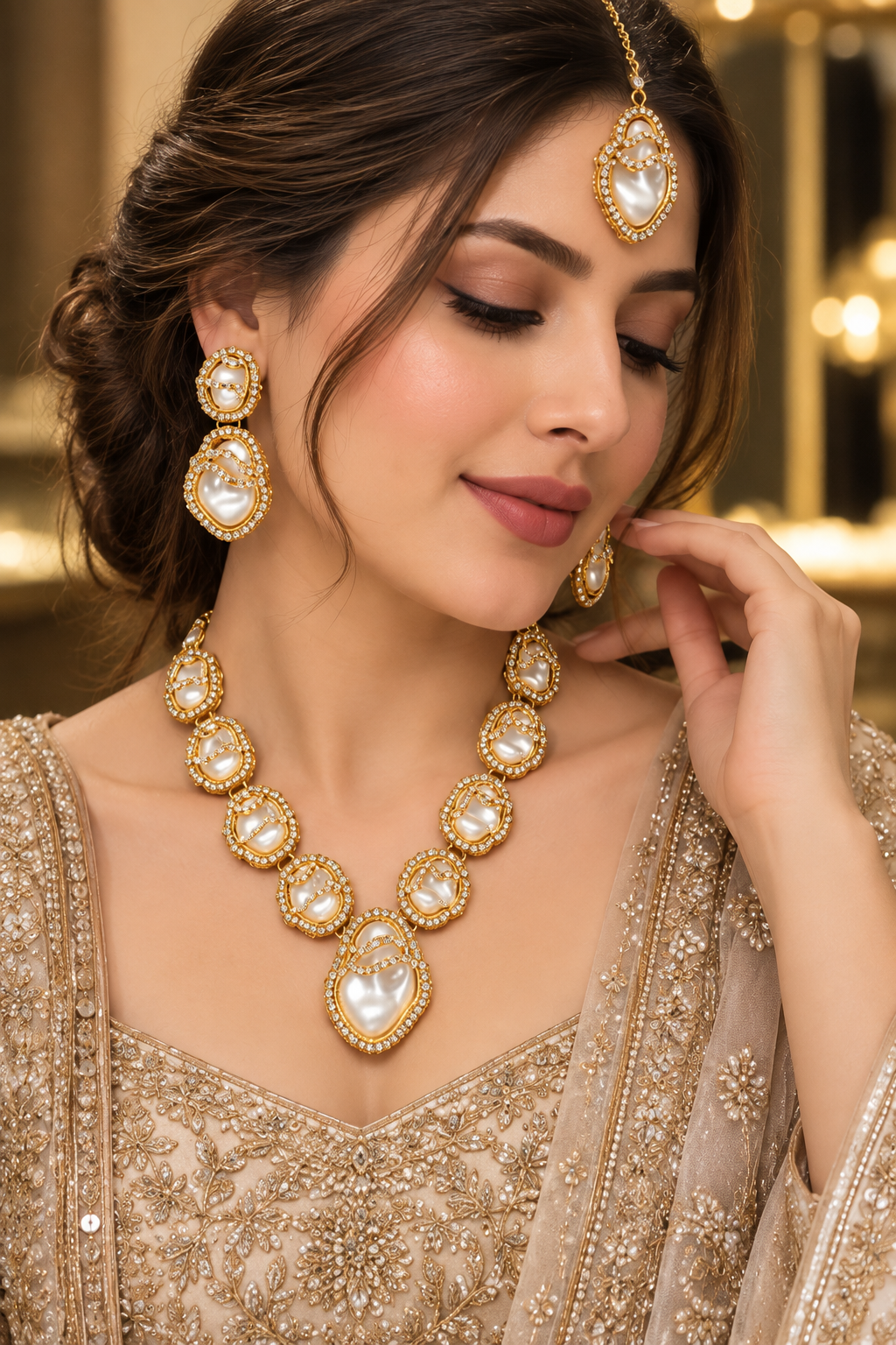 Turkish Pearl Jewelry Set - Zavyra Jewels