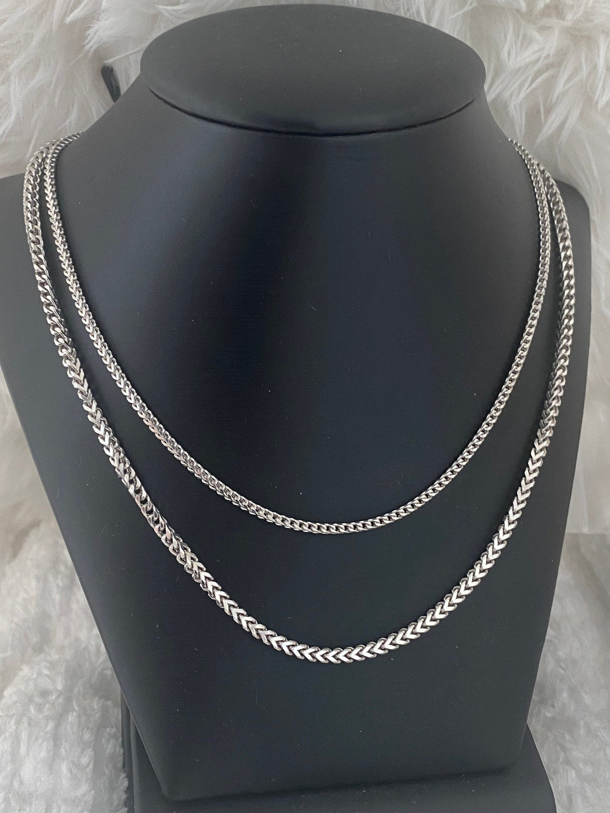 Thin Silver Square Franco Chain - Zavyra Jewels