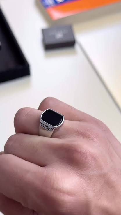 Black Stone 925 Silver Ring - Zavyra Jewels