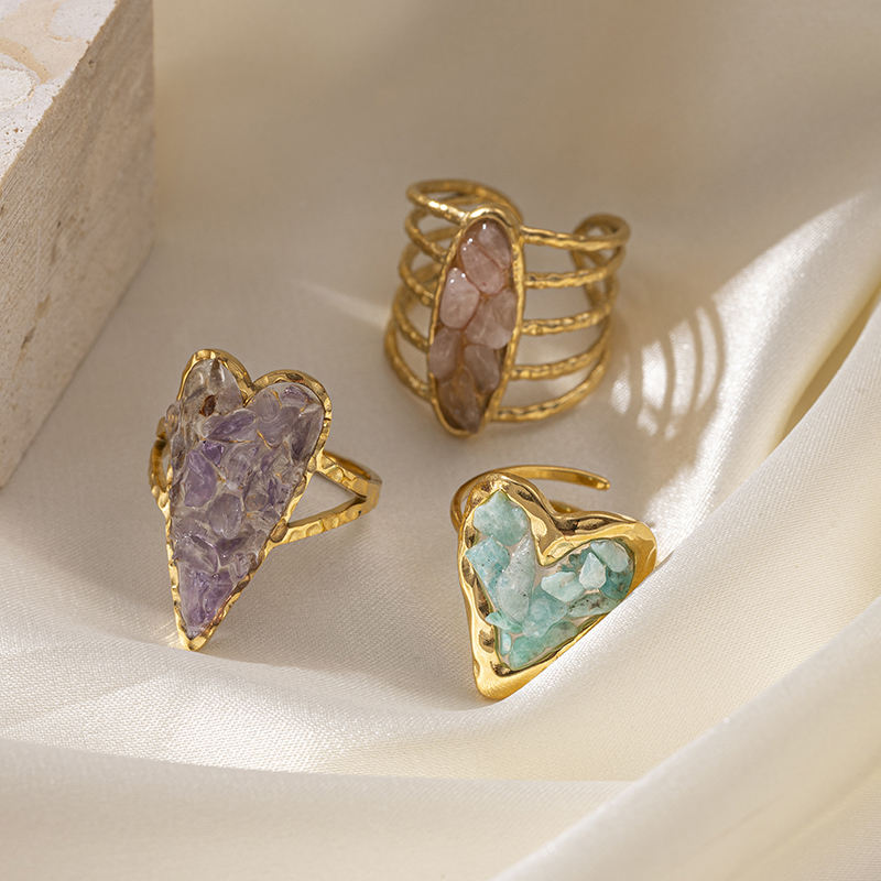 Raw Crystal Luxe Statement Rings