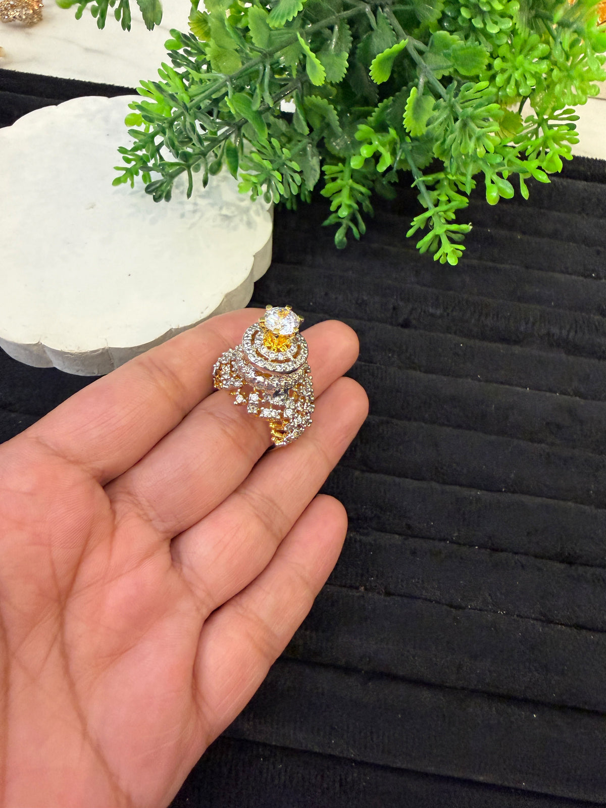 Royal Sparkle Statement Ring