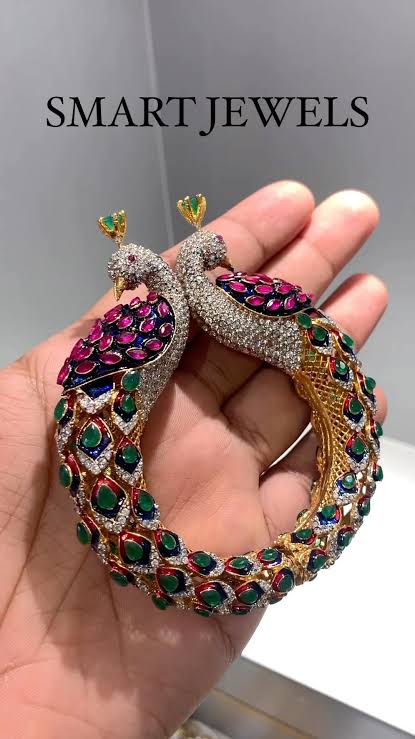 Peacock Bangle - Zavyra Jewels (4)