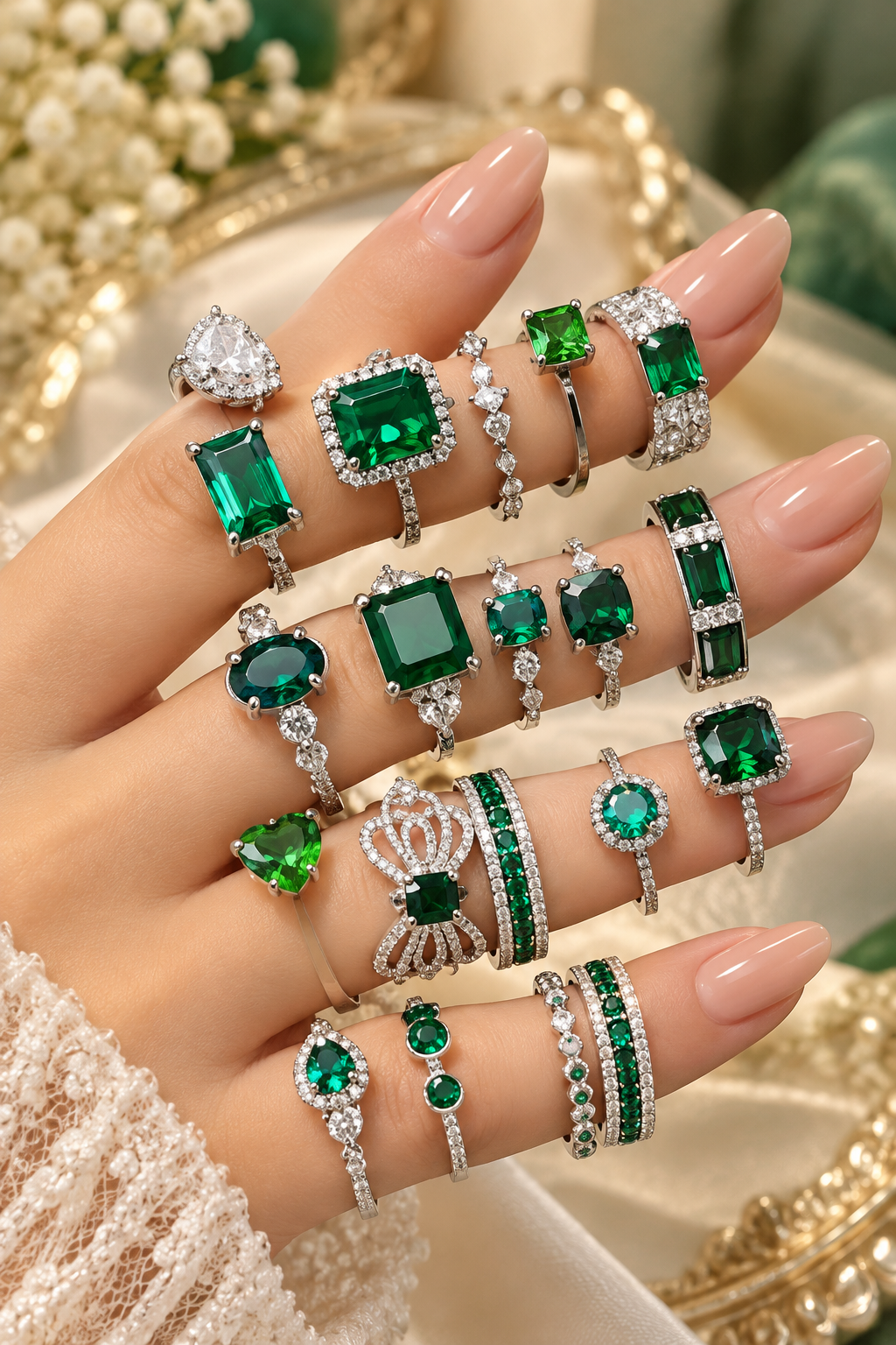 Emerald Royale Ring Collection – Zavyra Jewels