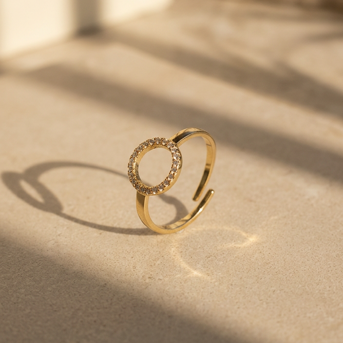 Elegant Circle Ring - Zavyra Jewels