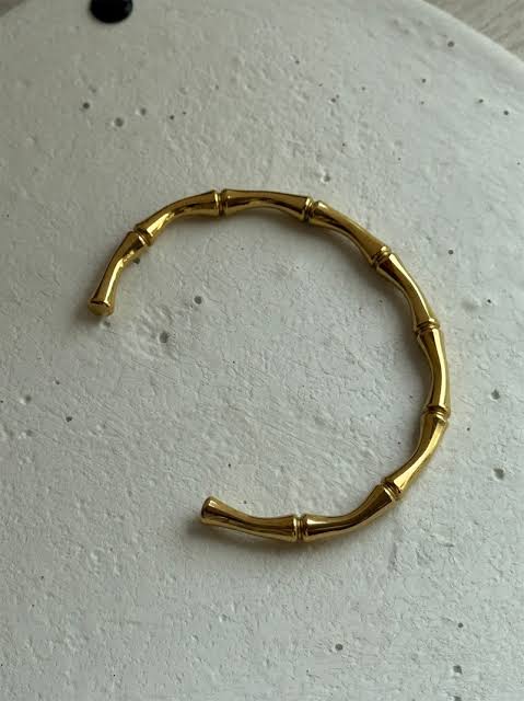 Bamboo Cuff Bracelet - Zavyra Jewels (5)