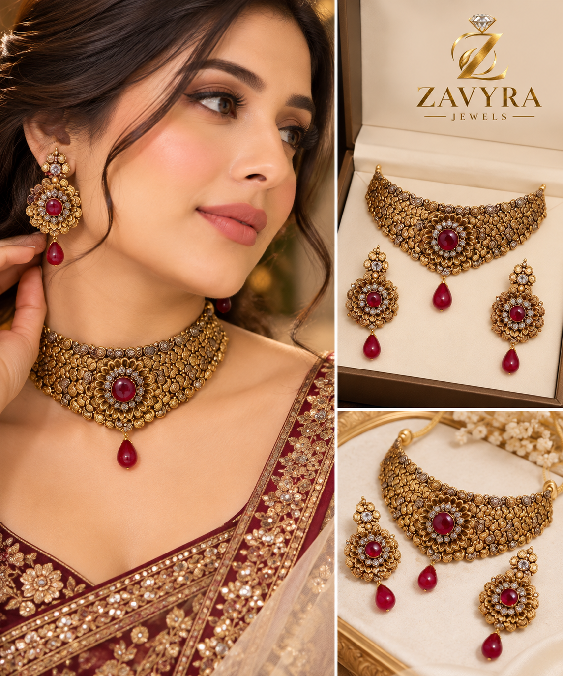 Royal Ruby Heritage Jewelry Set