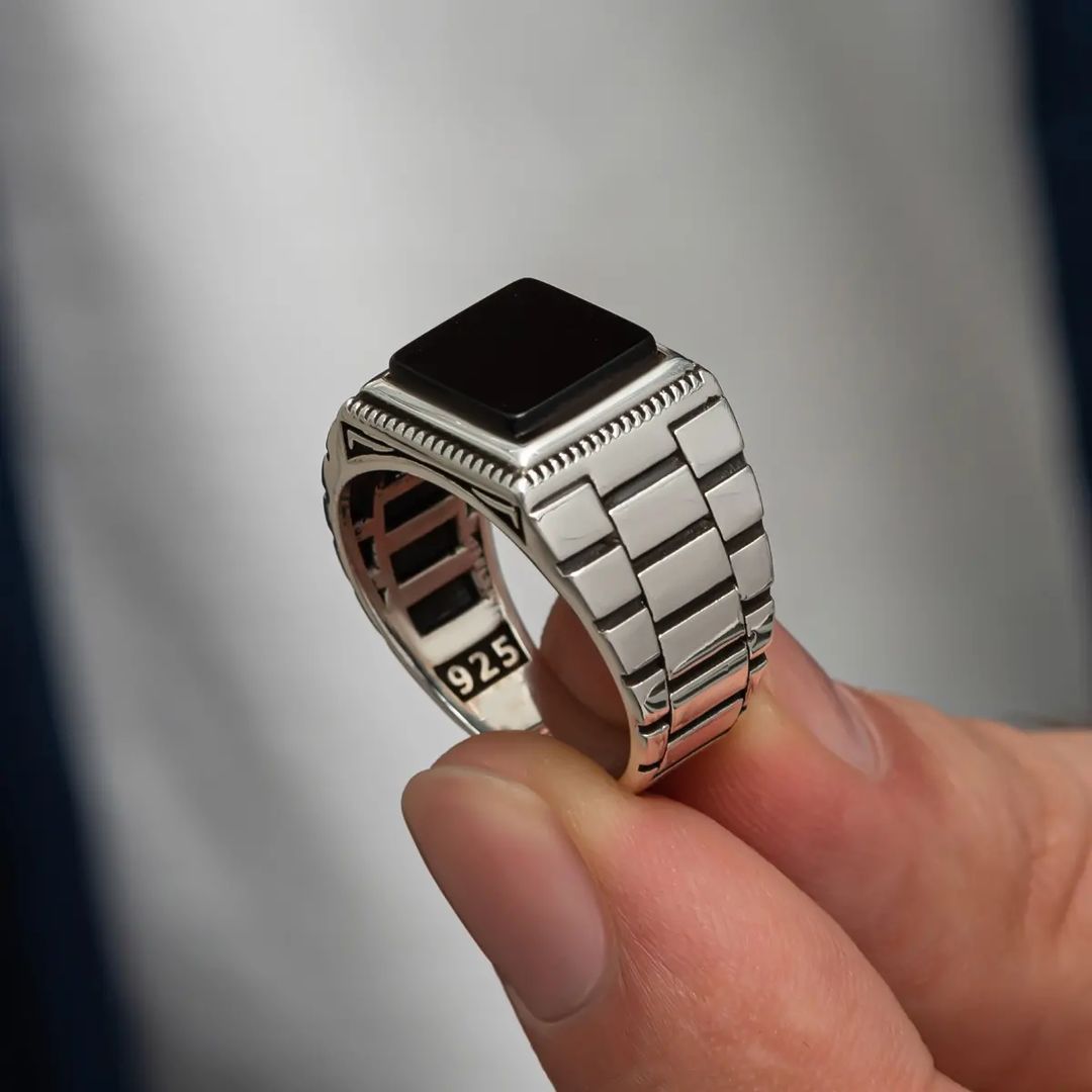 Royal Black Onyx Ring - Zavyra Jewels