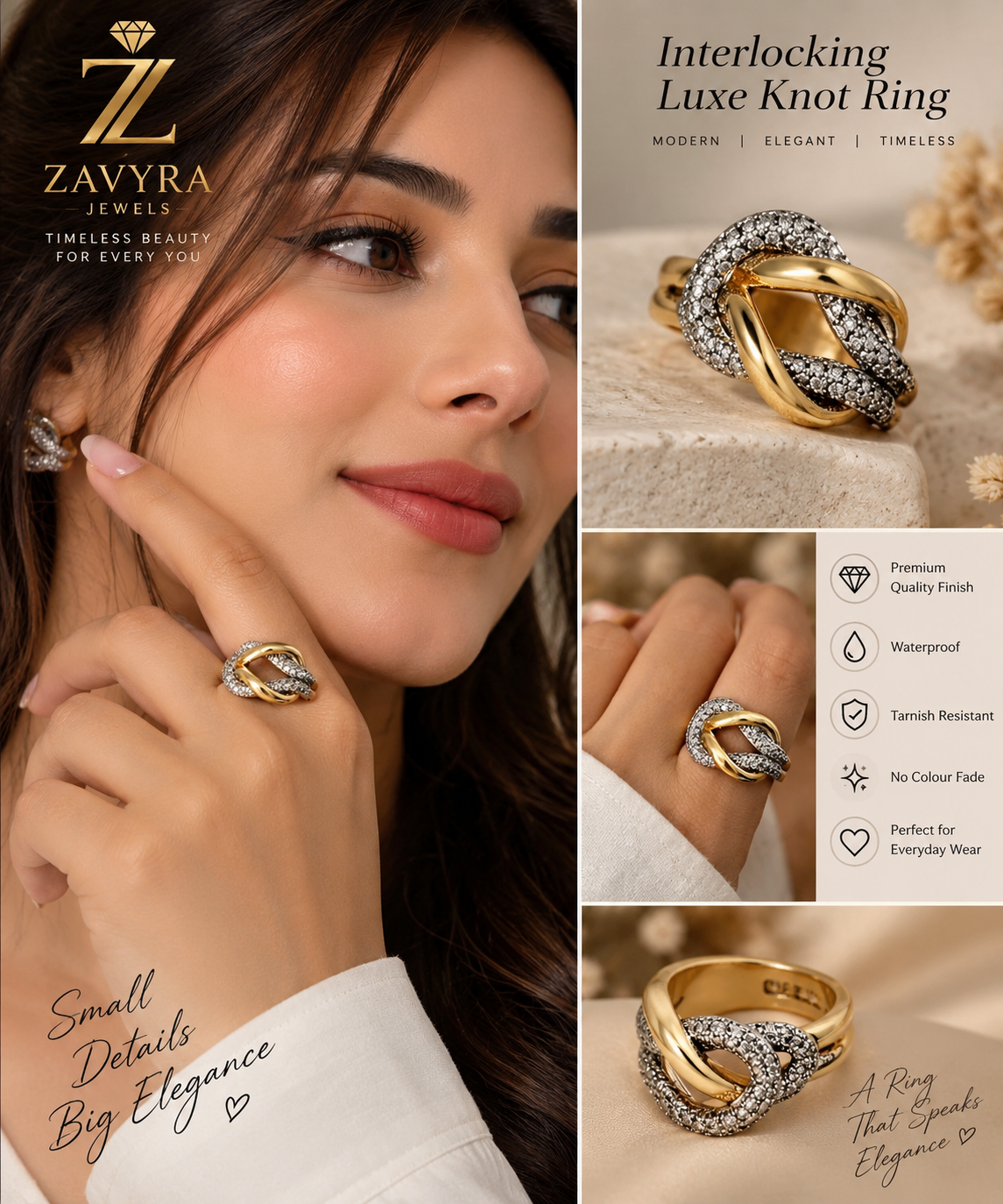 Interlocking Luxe Knot Ring