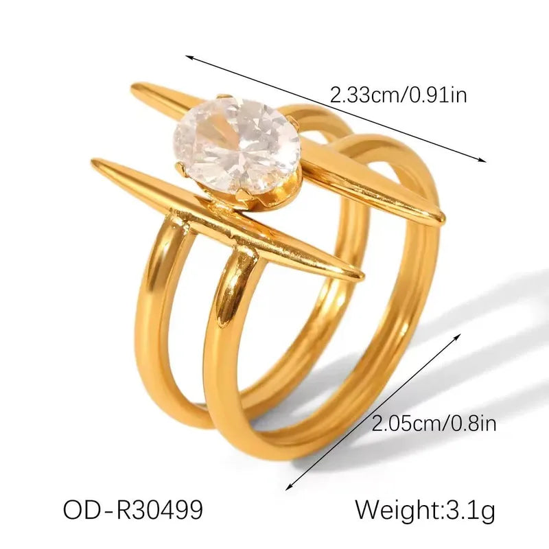 Stackable Stainless Steel Ring - Zavyra Jewels