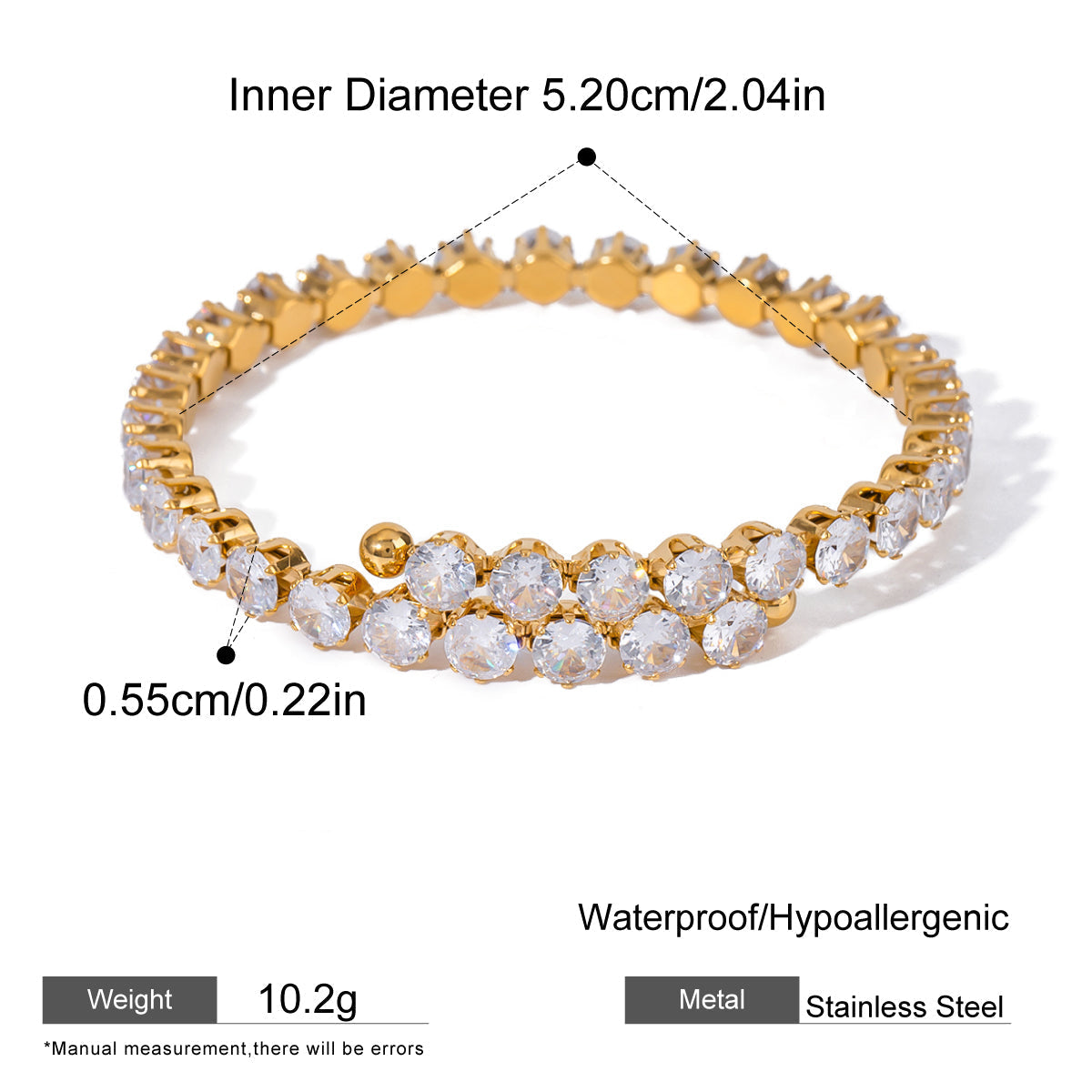 Adjustable Zirconia Bracelet - Zavyra Jewels