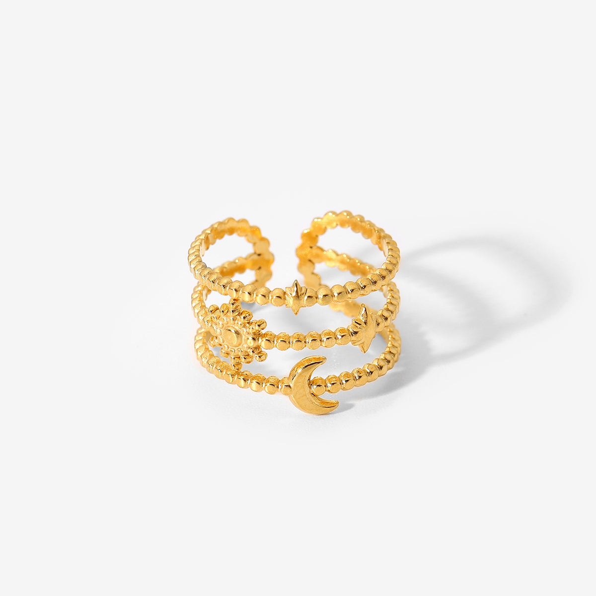 Celestial Charm Adjustable Ring - Zavyra Jewels