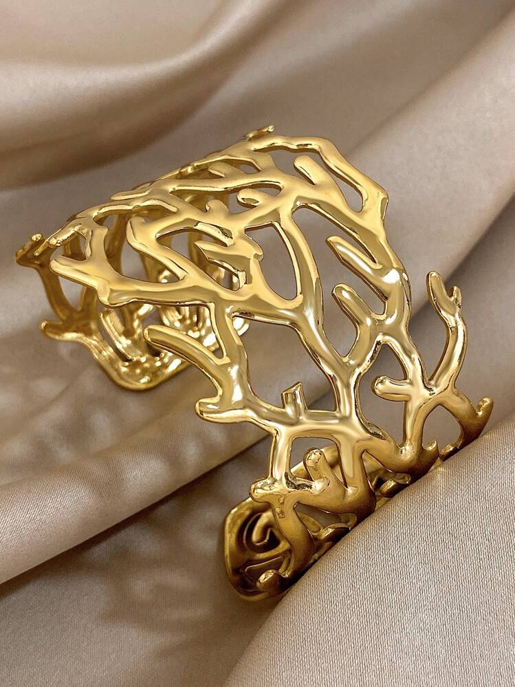Coral Cuff Bracelet - Zavyra Jewels (2)