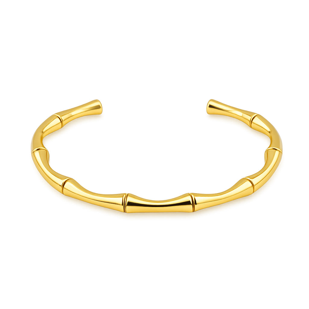 Bamboo Cuff Bracelet - Zavyra Jewels (4)