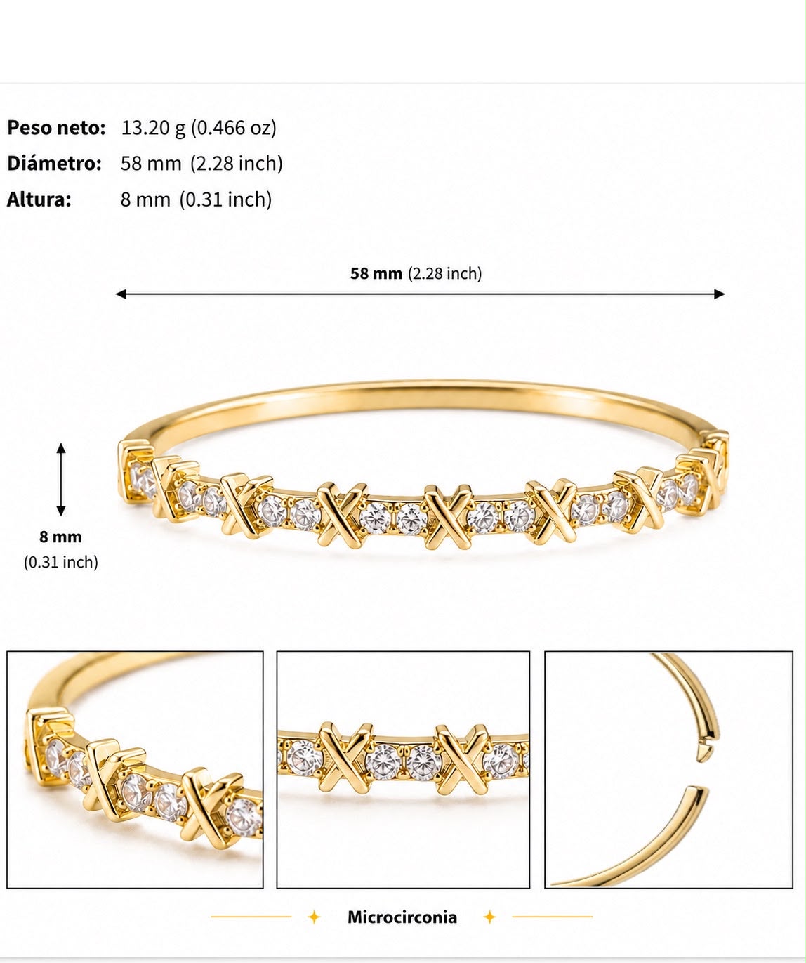 X-Cross Diamond Bangle