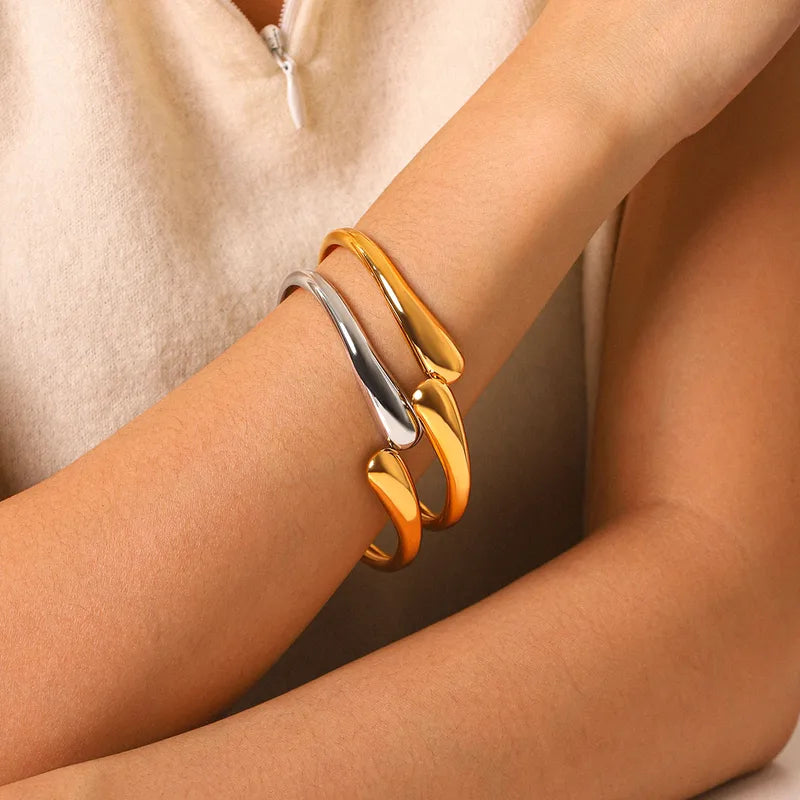 Dual-Tone Infinity Cuff Bracele