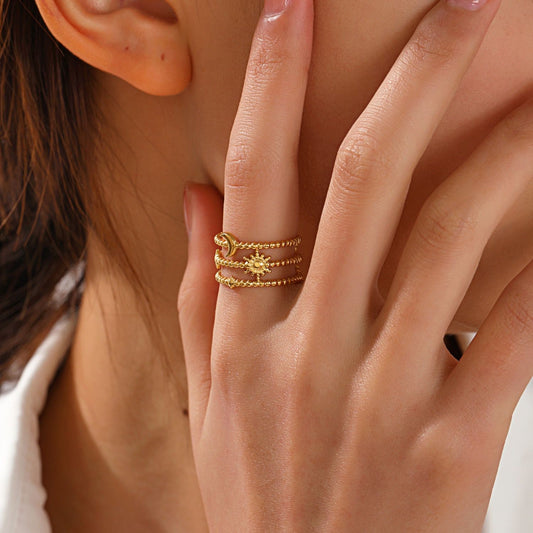 Celestial Charm Adjustable Ring - Zavyra Jewels (4)