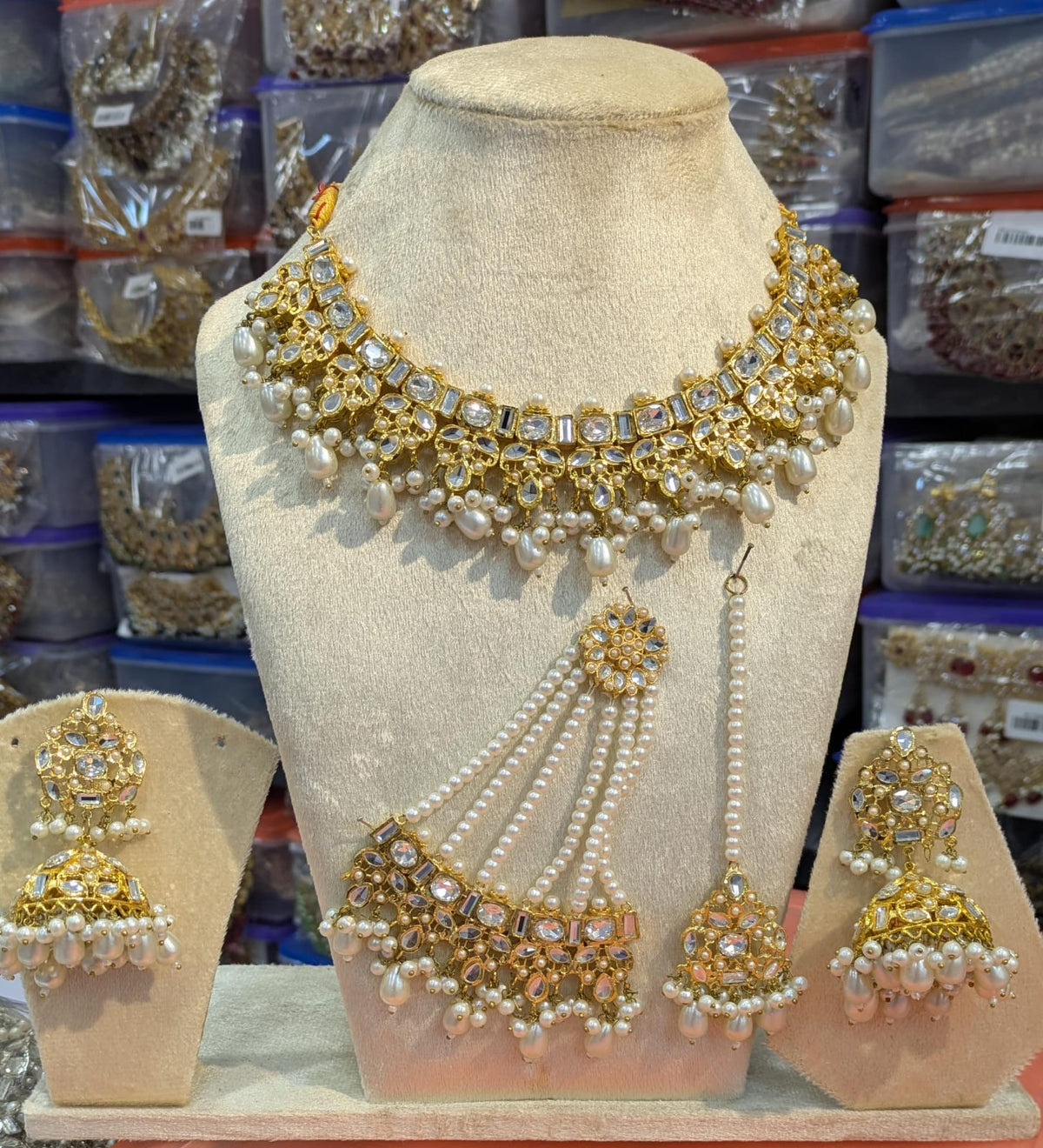Royal Pearl Kundan Bridal Jewelry Set