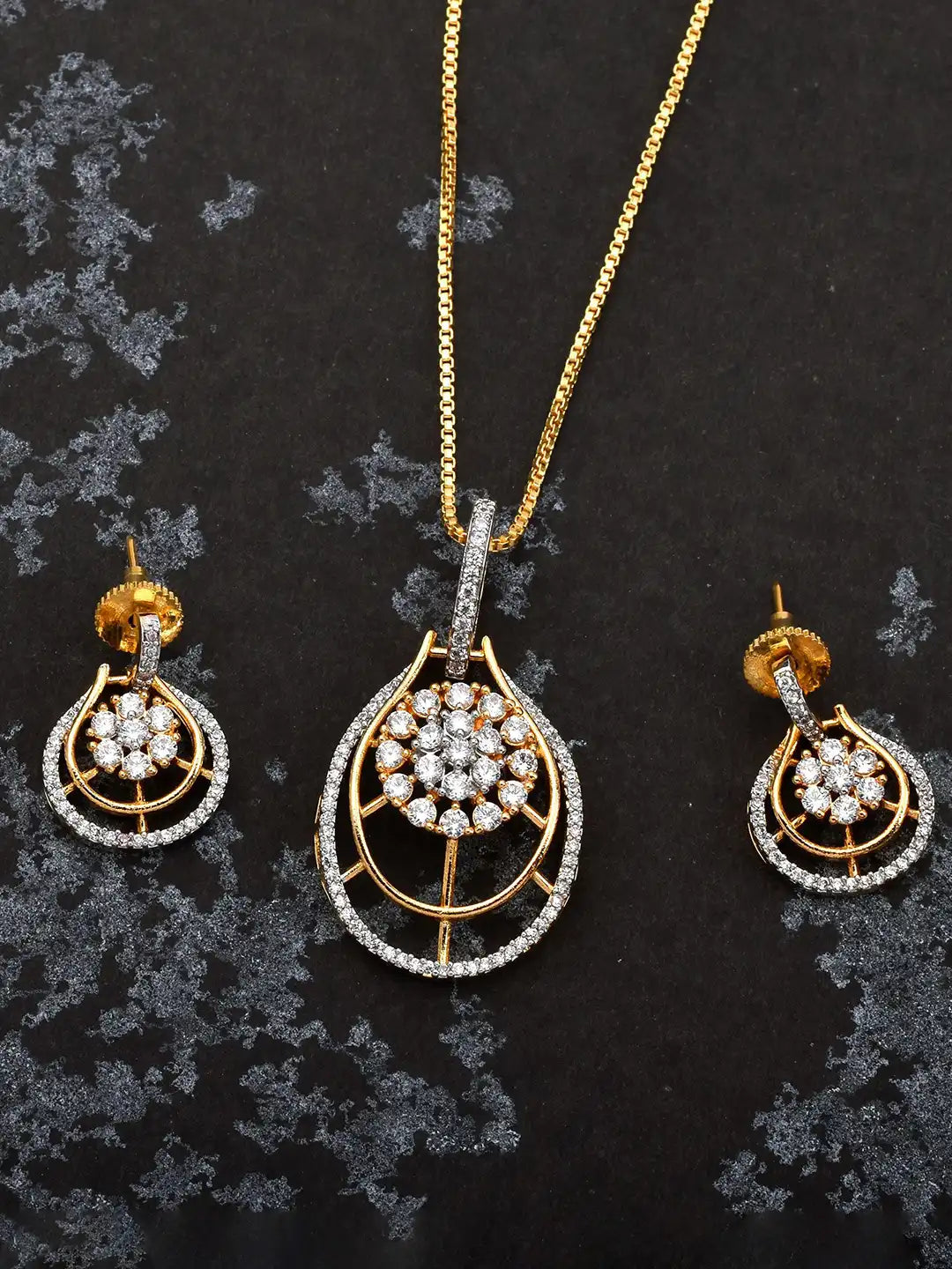 Royal Bloom Teardrop Jewelry Set - Zavyra Jewels