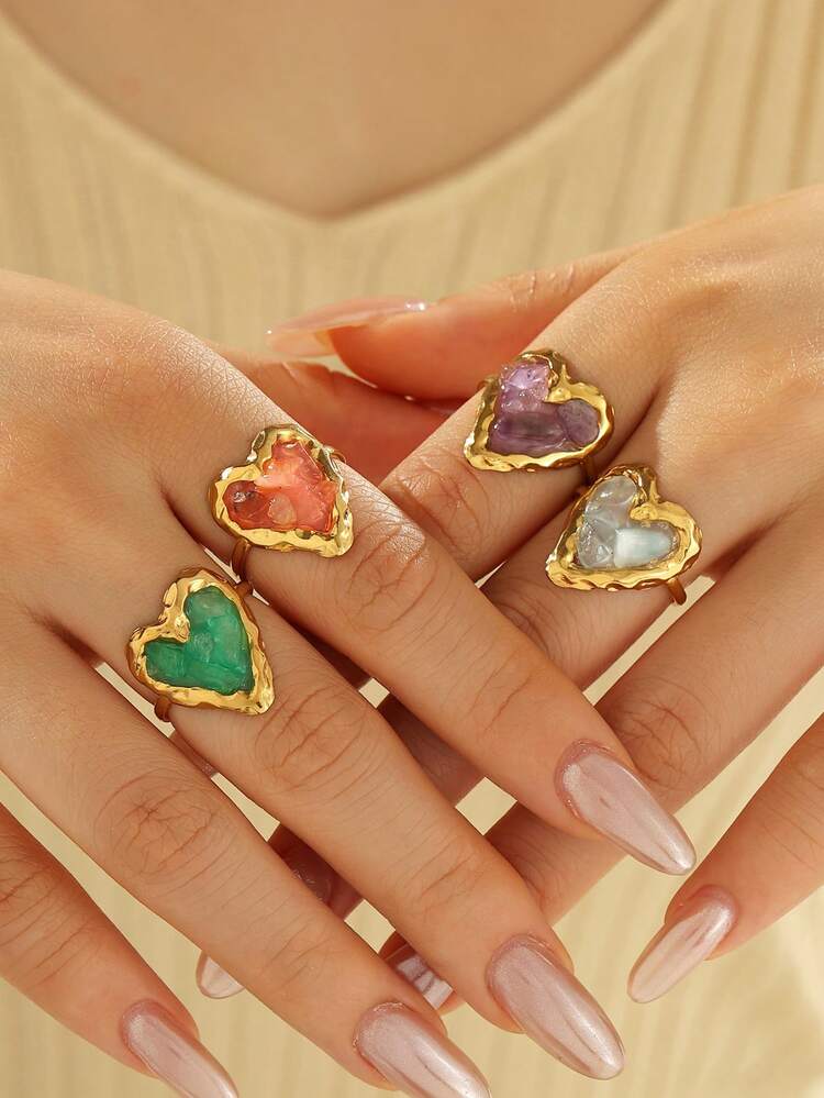 Raw Crystal Luxe Statement Rings