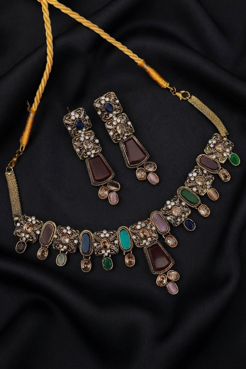 Stone Necklace Set