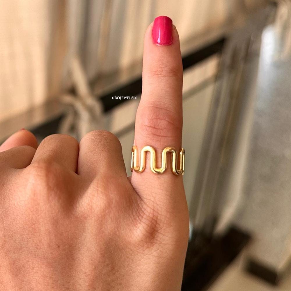 Golden Wave Ring