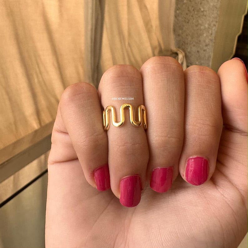Golden Wave Ring