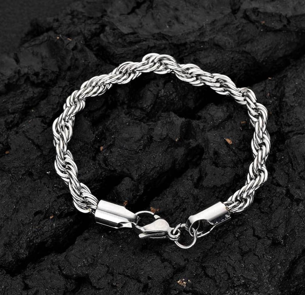 Silver Rope Bracelet - Zavyra Jewels