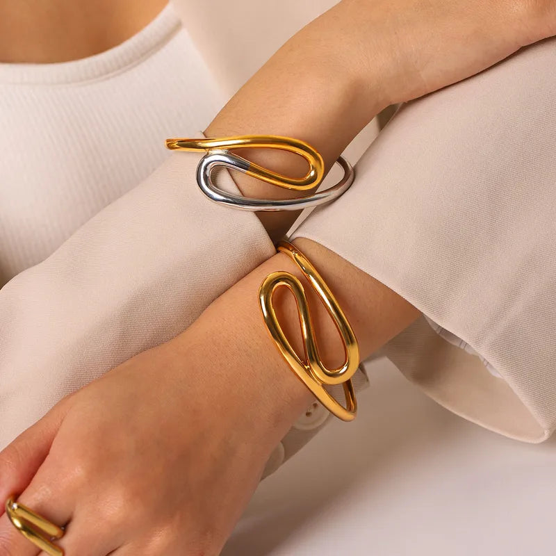 Dual-Tone Infinity Cuff Bracele
