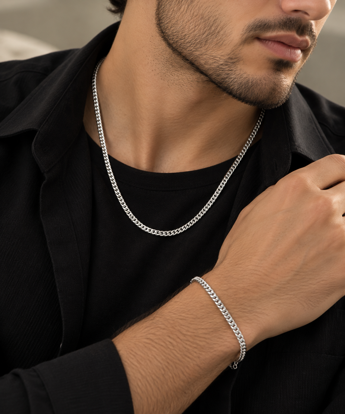 Thin Silver Square Franco Chain - Zavyra Jewels