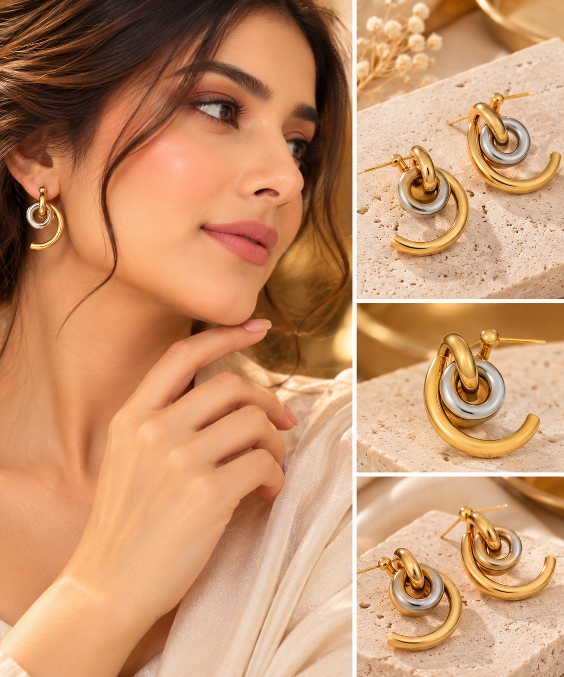 Interlocking Luxe Hoop Earrings