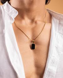 Noir Edge Dog Tag Necklace - Zavyra Jewels