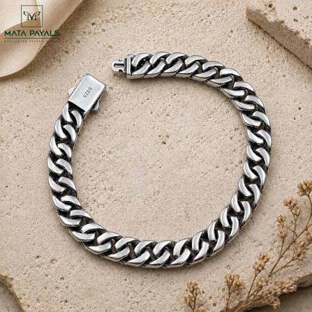Silver Cuban Chain Bracelet - Zavyra Jewels