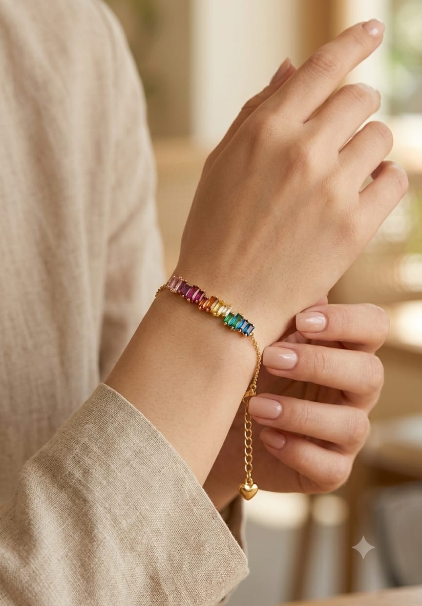 Rainbow Luxe Crystal Bracelet