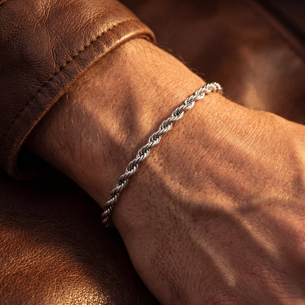 Silver Rope Bracelet - Zavyra Jewels